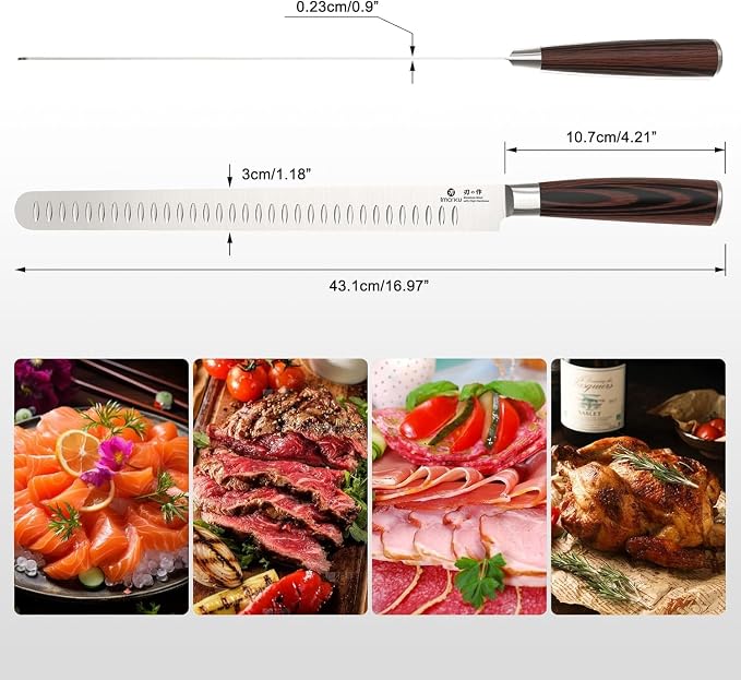 imarku Brisket Knife, 12 Inch Ultra Sharp Carving Slicing Knife - Image 4