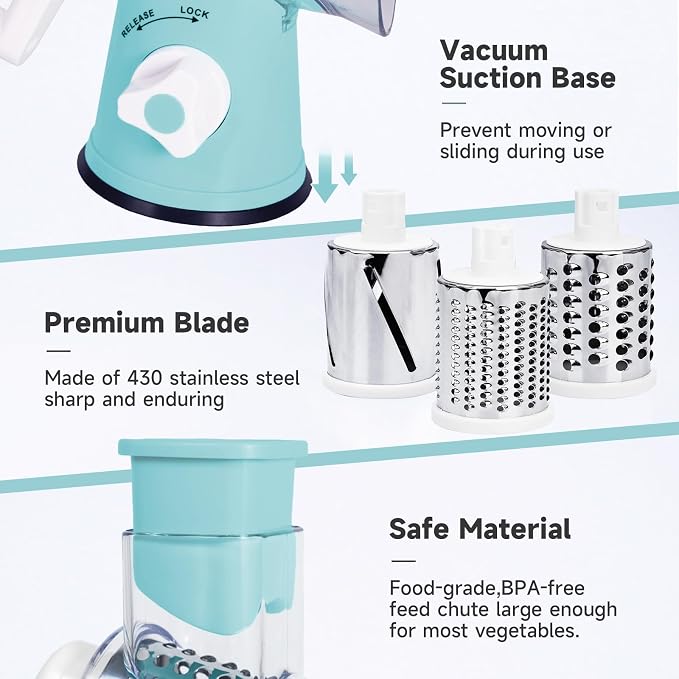 Rotary Cheese Grater, Cheese Grater Hand Crank - Image 5