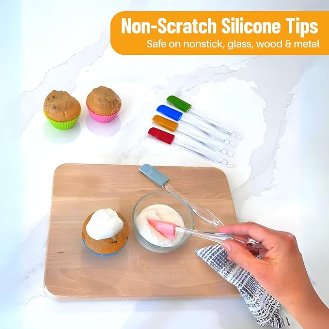 Evelots Set of 6 Mini Silicone Spatulas - Image 5