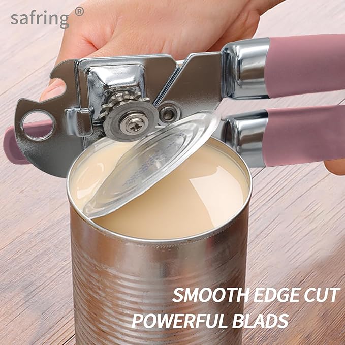 Safring Can Opener Manual, Handheld Strong Heavy Duty Stainless Steel Can Opener - Image 4