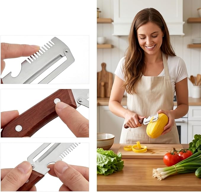 2-Pack Multifunctional Vegetable Peeler, 3 in 1 Kitchen Peeler - Image 4