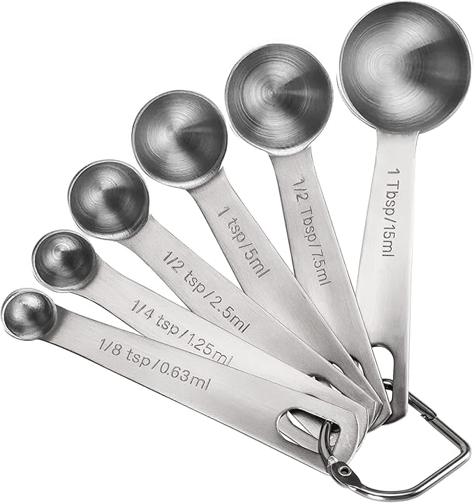 Measuring Spoons, Premium Heavy Duty Stainless Steel Measuring Spoons Cups Set by RenaChris