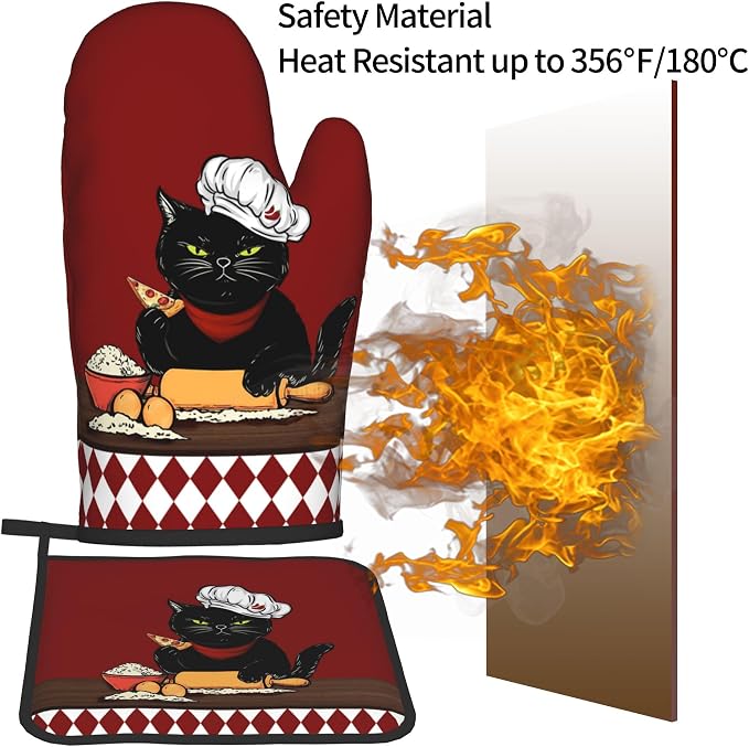 Cat Pot Holders and Oven Mitts - Image 5