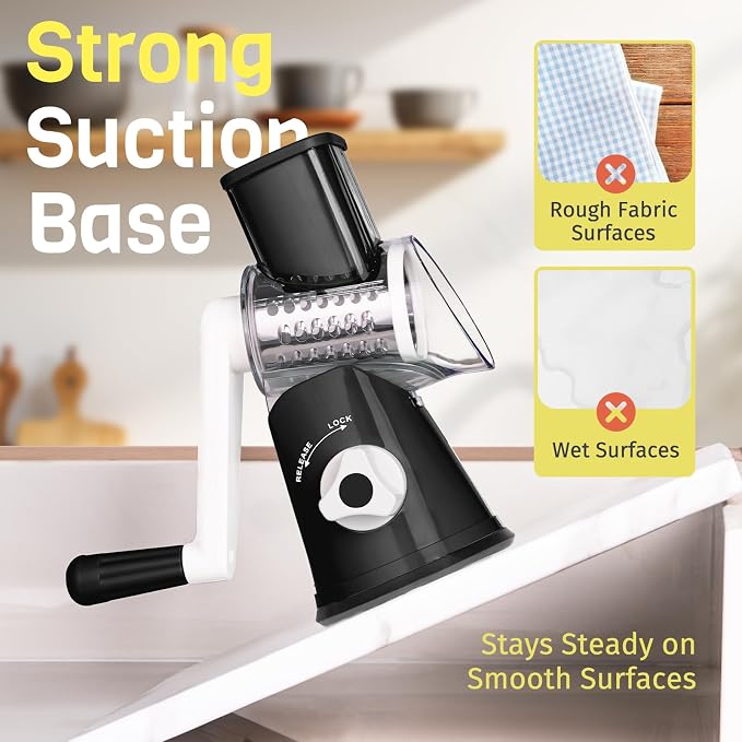 Cheese Grater Hand Crank, Rotary Cheese Shredder - Image 6