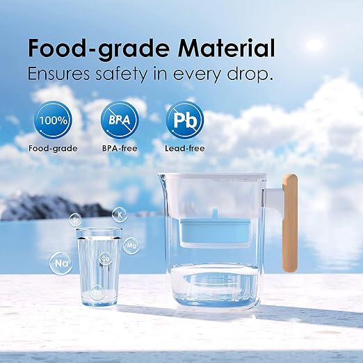 Waterdrop PT-04C-A Alkaline Water Filter Pitcher, 10-Cup Capacity, Clean & - Image 8