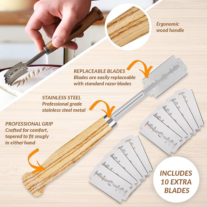 Bread Bosses Bread Bakers Lame Slashing Tool -Dough Making Slasher Tools Baking - Image 8