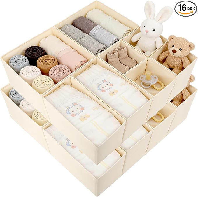 Drawer Organizer Clothes, 16 Pack Dresser Organizer Bins, Foldable Closet by Unknown