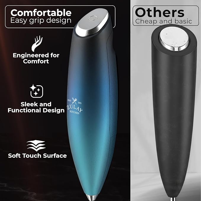 Zulay Kitchen Patented Tornado Triple Whisk Milk Frother - Image 4