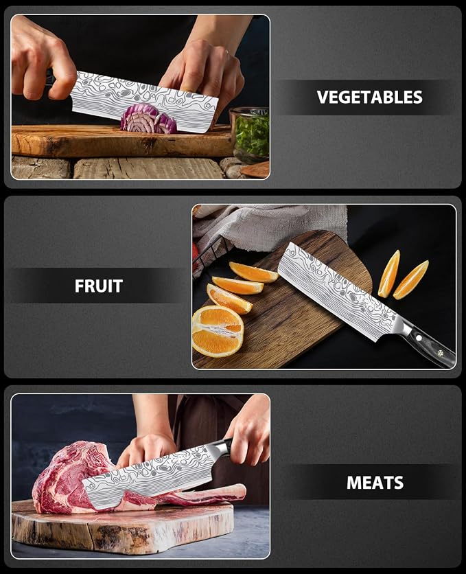 MOSFiATA 7” Nakiri Chef's Knife - Image 8