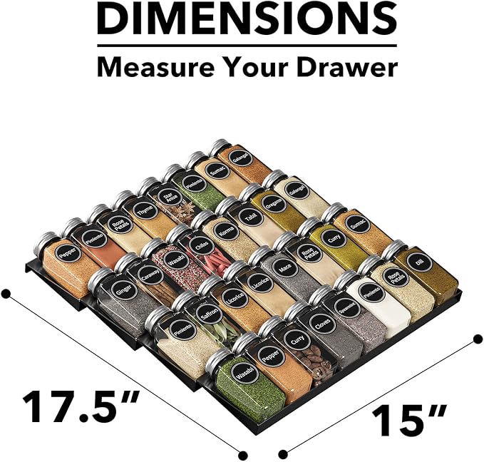 SpaceAid Spice Drawer Organizer - Image 4