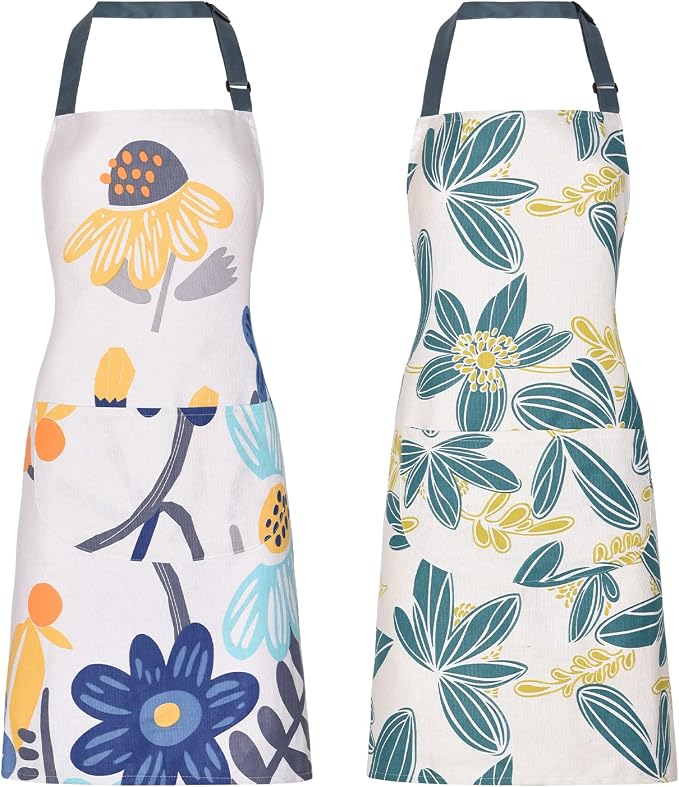 2 Pack Floral Apron for Women by ARBINSON