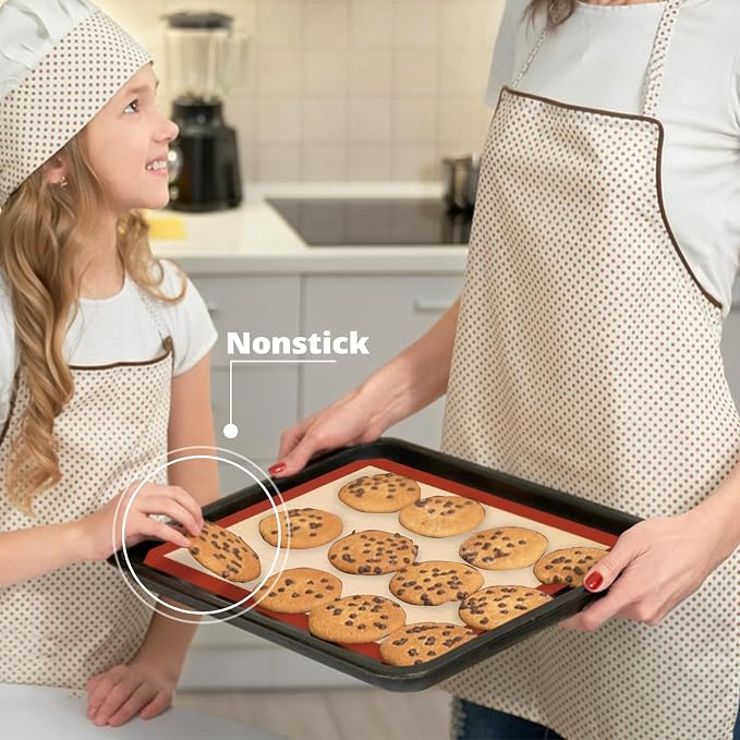 Silicone Baking Mat Set of 3, Silicone Baking Mats Cookie Sheet, Non-Stick Mats - Image 2