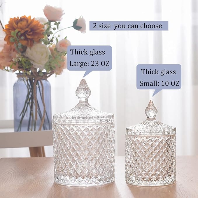 rejomiik Qtip Holder Glass Apothecary Jars - Image 2