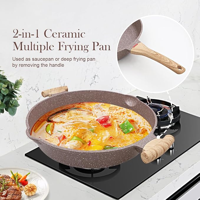 AIKENBBKK Ceramic Frying Pan - Image 3