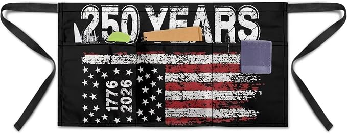 Server Apron with 3 Pockets, Waterproof Oil Waitress Waiter Half Apron by Noprintge