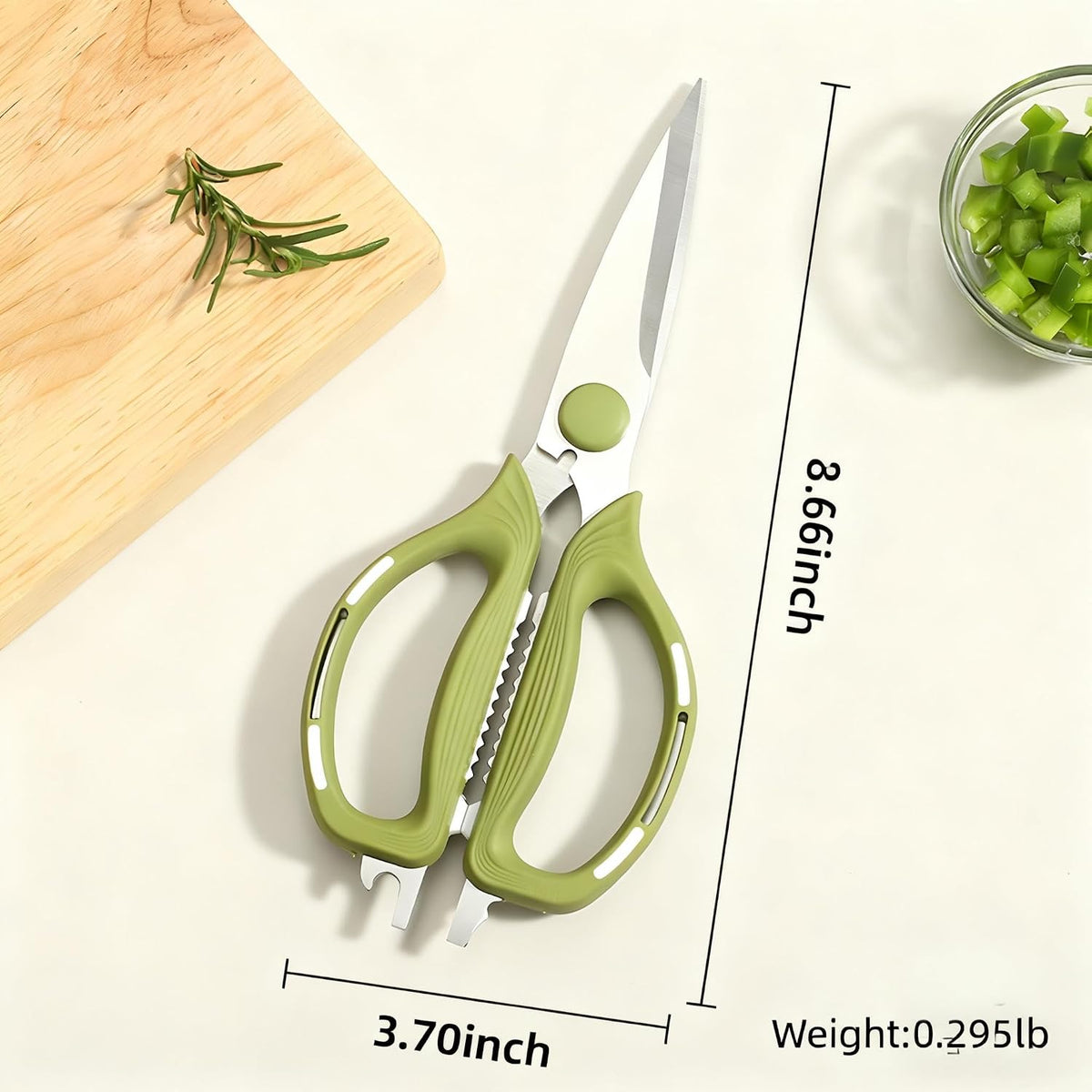 Kitchen Shears Scissors Food Scissors, 8-in-1 Multifunction Japanese
