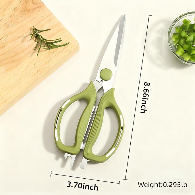 Kitchen Shears Scissors Food Scissors, 8-in-1 Multifunction Japanese Stainless - Image 7
