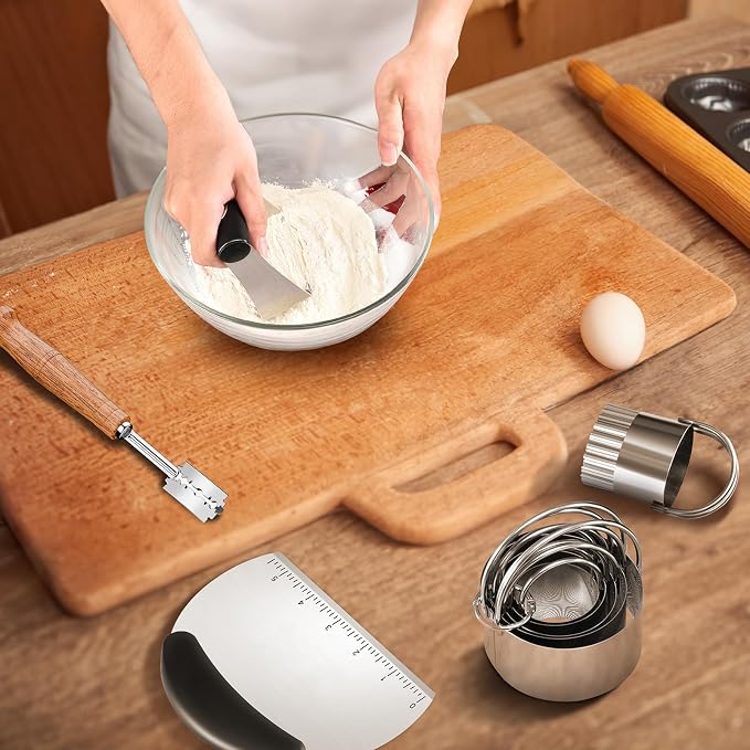 Pastry Cutter, Biscuit Cutter, Dough Scraper, Bread Lame, Stainless Steel - Image 7