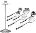 Kitchen Utensil Set – 6 Piece Stainless Steel Cooking Utensils by GXONEHomeKitchen