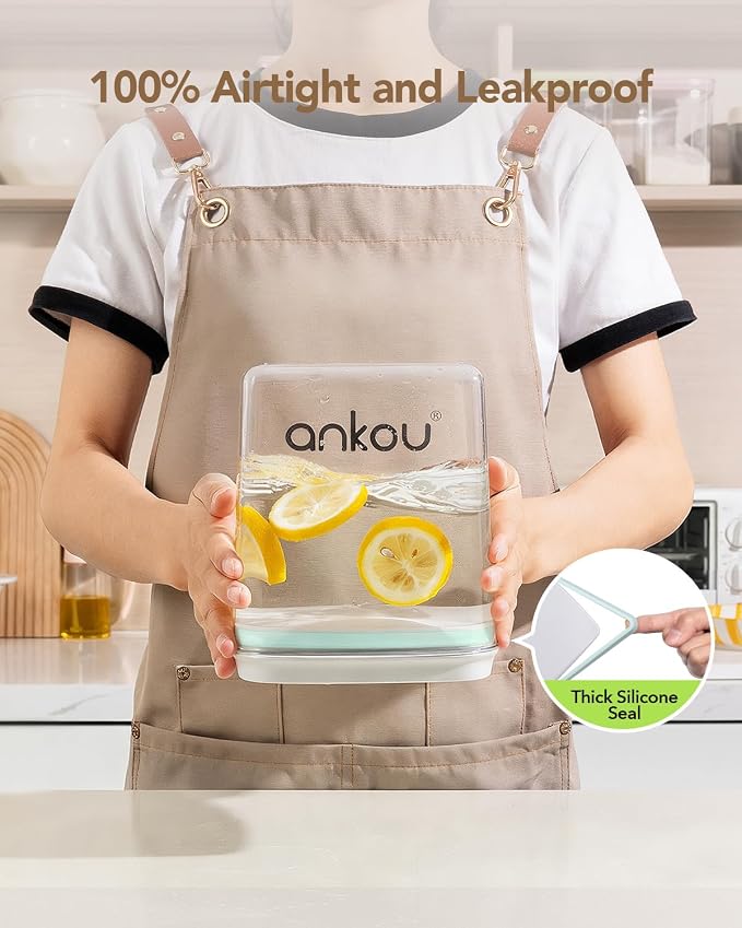Ankou Food Storage Container Sets, 2.8 Qt *2+ 4.2 Qt *4 Airtight Canisters - Image 3