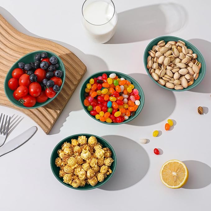 Wheat Straw Bowls, Unbreakable Snack Bowl 4 PCS - 10 OZ - Image 7