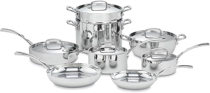 Cuisinart FCT-13 13-Piece Cookware Set French Classic Tri-Ply by Cuisinart