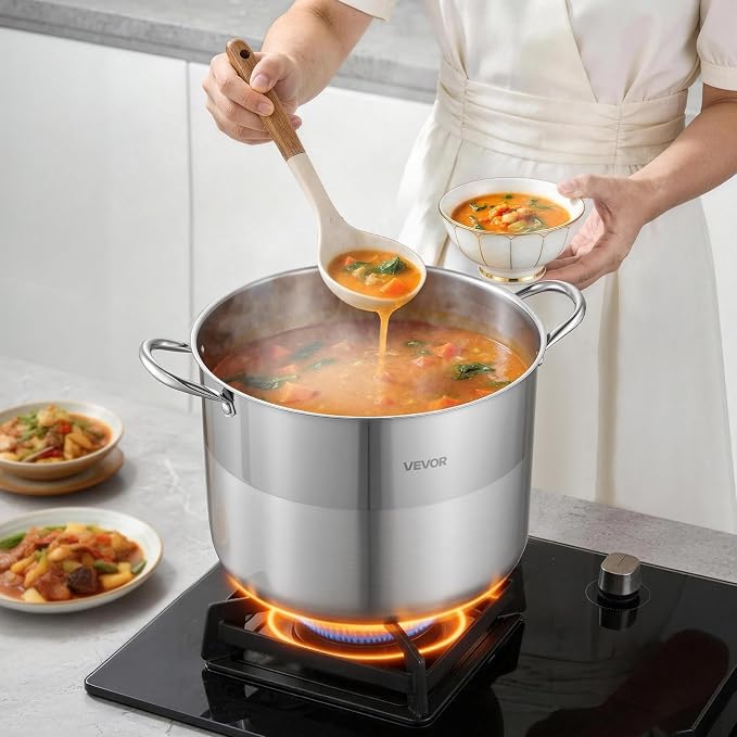 VEVOR Stainless Steel Stock Pot, 16QT Stainless Steel Stockpot - Image 8