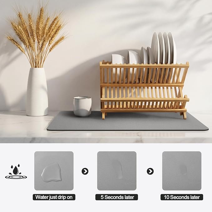 Ecotrim - Dish Drying Mat for Kitchen Counter | Coffee Bar Mat for Countertops - Image 4