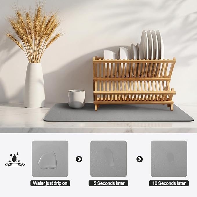 Ecotrim - Dish Drying Mat for Kitchen Counter | Coffee Bar Mat for Countertops - Image 4