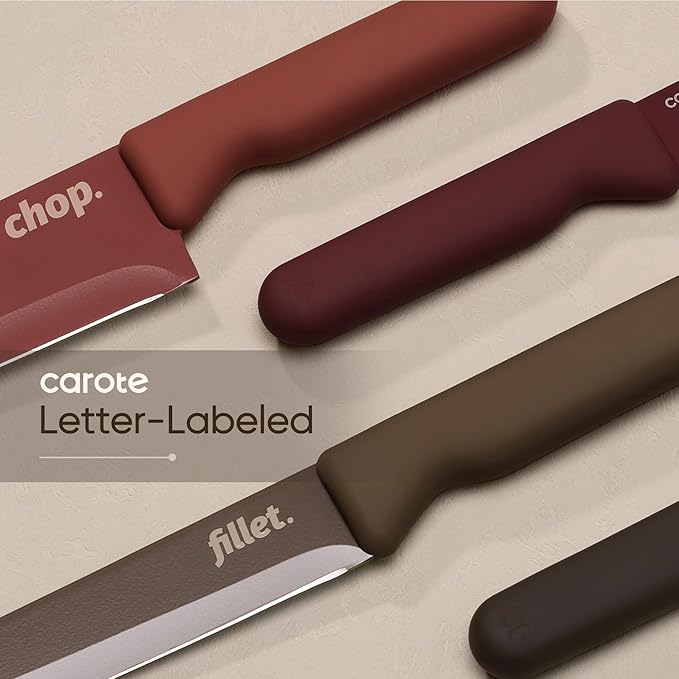 CAROTE Knife Set, 6 Stainless Steel Knives - Image 3