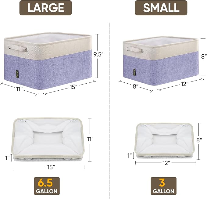 BALEINE 4 Pack Fabric Closet Storage Bins - Image 2