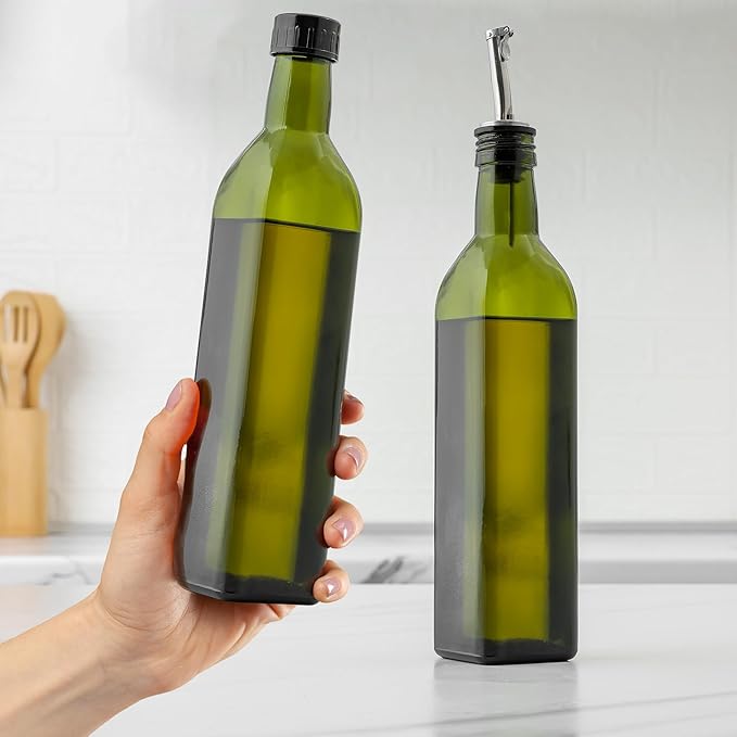 Zulay Kitchen 17oz Olive Oil Dispenser Bottle – Glass Oil Cruet - Image 5