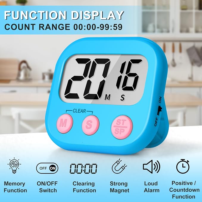 ZILLEEN Classroom Timer for Kids Teachers 2 Pack Digital Timers - Image 4