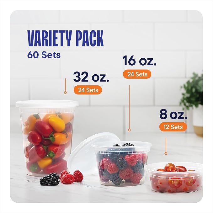 Stack Man Plastic Deli Food Storage Containers - Image 2