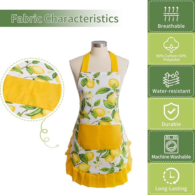 Vintage Floral Apron for Women - Image 8