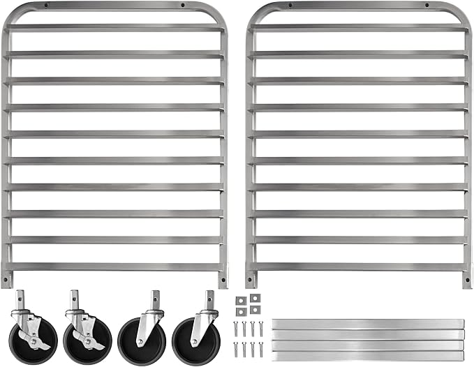 BIEAMA 10-Tier Sheet Pan Rack, NSF Bun Pan Rack, Aluminum Bakery Rack, Home - Image 8