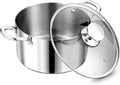 P&P CHEF 5 Quart Tri-Ply Stainless Steel Stock Pot, 5 Qt Stockpot Pasta Cooking by PPCHEF