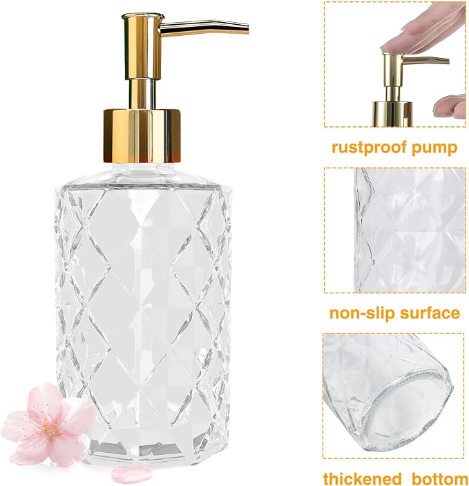 Clear Glass Soap Dispenser - Image 3