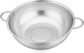 TeamFar Stainless Steel Colander, 5QT Micro-Perforated Metal Colander Food by TeamFar