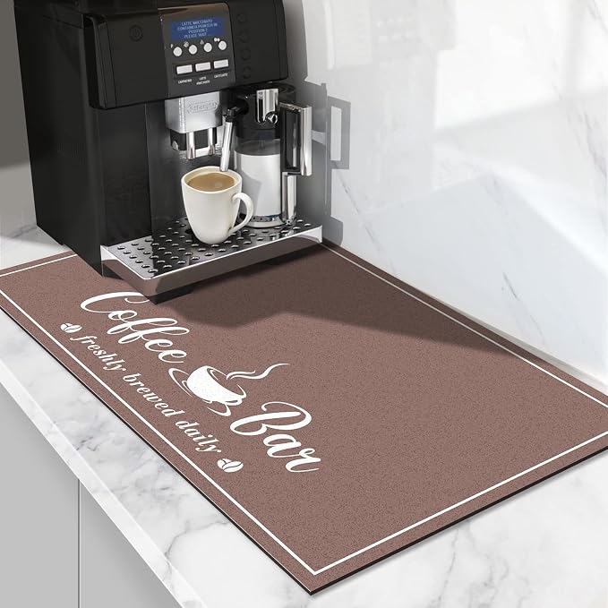 CooRug Absorbent Coffee Mat, Fashion Dish Drying Mat by CooRug