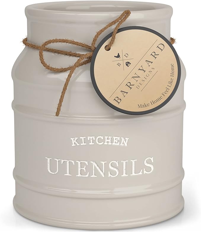 Barnyard Designs Ceramic Farmhouse Utensil Holder by BarnyardDesigns