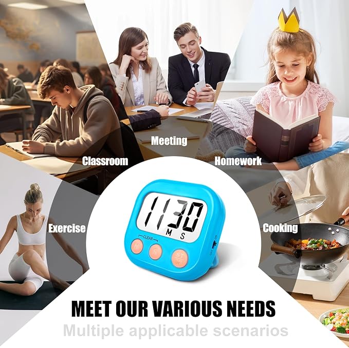 2 Pack Kitchen Timers Loud Ring Digital Timers - Image 5