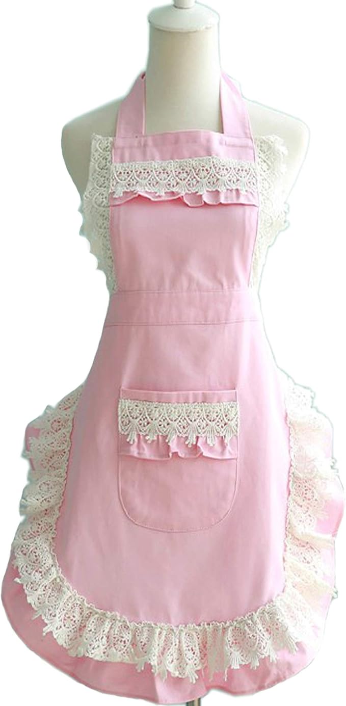 Hyzrz Lovely Home Work Adjustable Apron Cake Kitchen Cooking Women Girls Aprons - Image 5