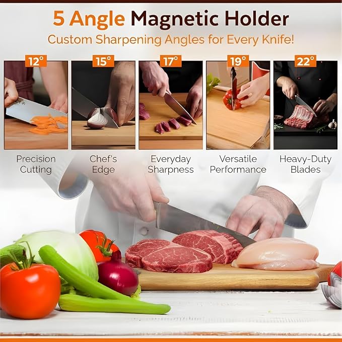 5 Angles High Carbon Stainless Steel Rolling Knife Sharpener - Image 9