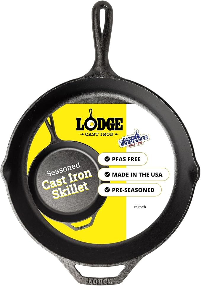 Lodge Seasoned Cast Iron Skillet 12 Inches by Lodge