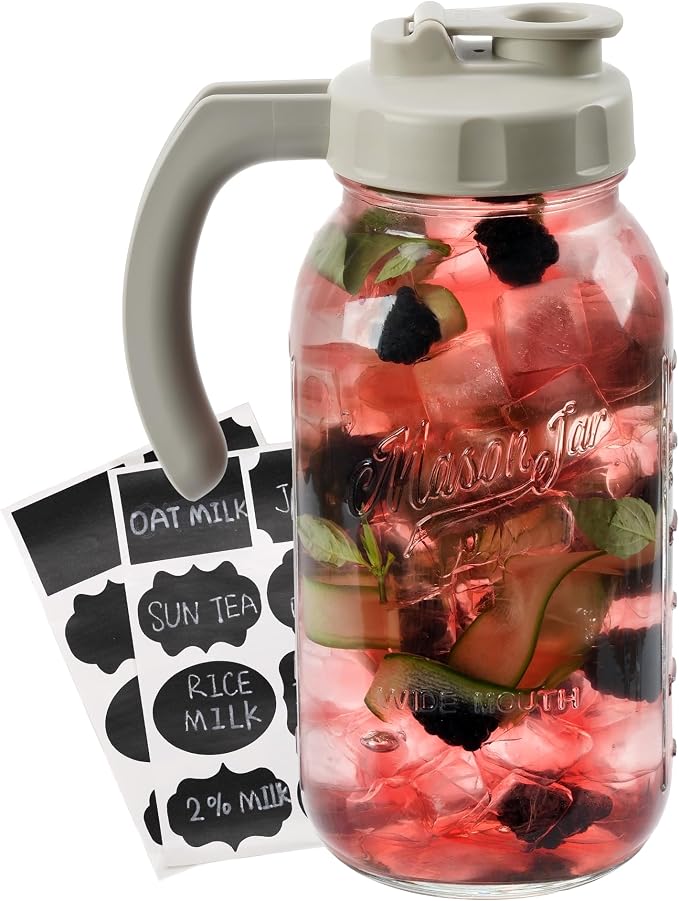 Soligt Glass Mason Jar Pitcher by SOLIGT