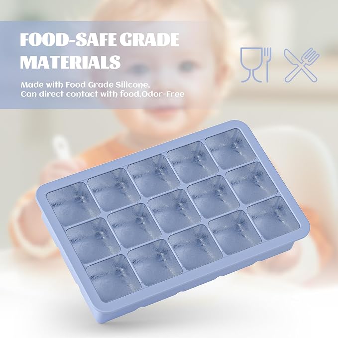 Silicone Ice Cube Tray 3 Pack, HANCELANT Ice Cube Mold, Ice Trays - Image 3