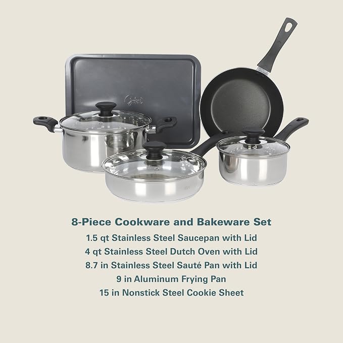 Gibson Home 74 Piece Kitchen in a Box Pots and Pans Cookware, Plates and Bowls - Image 3