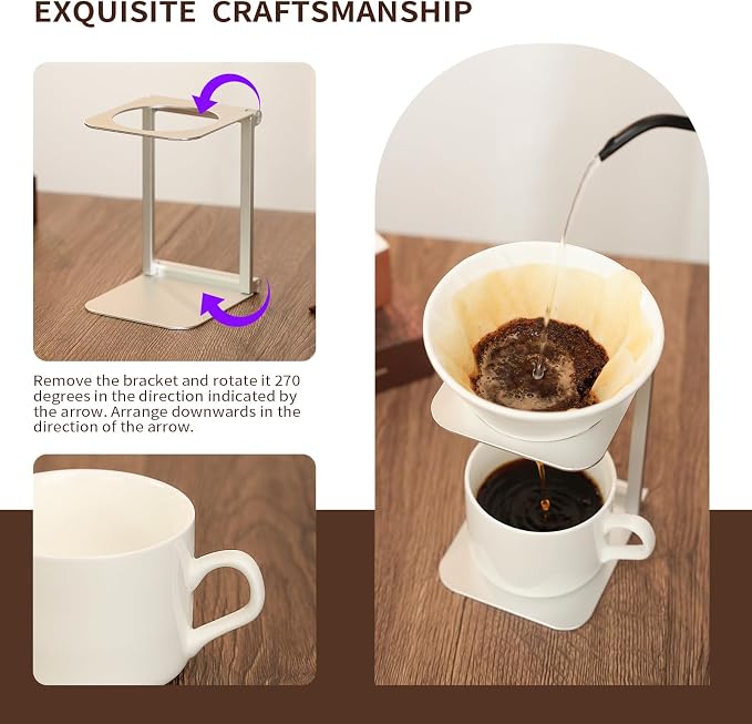 6-Piece Pour Over Coffee Maker Kit & Dripper Set - Image 4