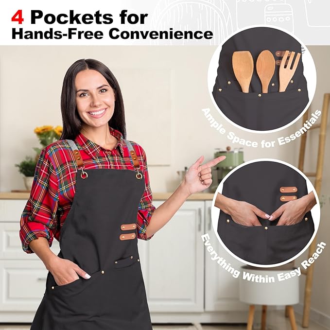 BeLuyi chef apron bib tool apron - Image 6